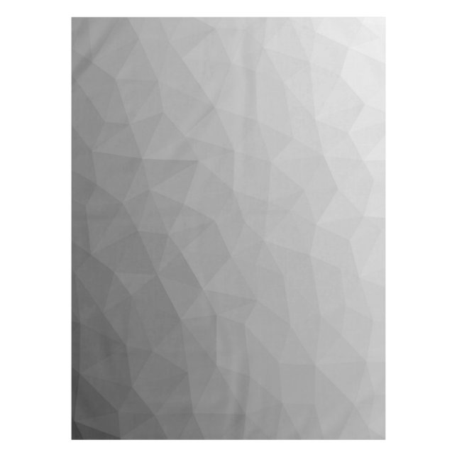 Grey Gradient Geometric Mesh Pattern Tablecloth (Front)