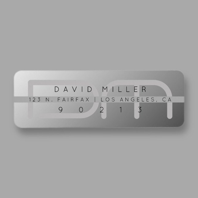 Grey Gradient Modern Return Address (Creator Uploaded)