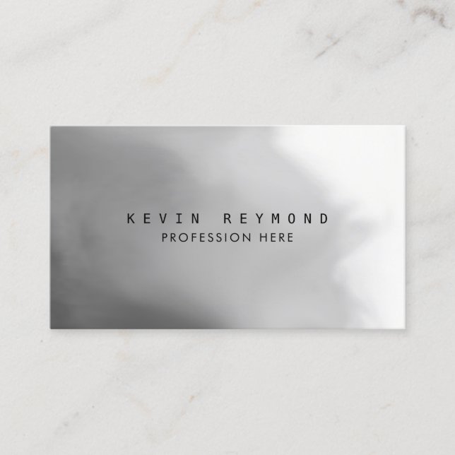 grey gradient professional elegant business card (Front)