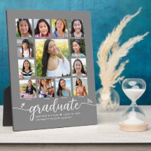 Grey Graduation K–12 Modern Script Photo Collage