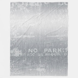 Grey graffiti fleece blanket