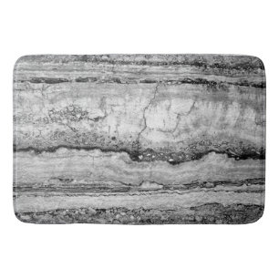 Grey Granite marble   abstract stone pattern   Bath Mat
