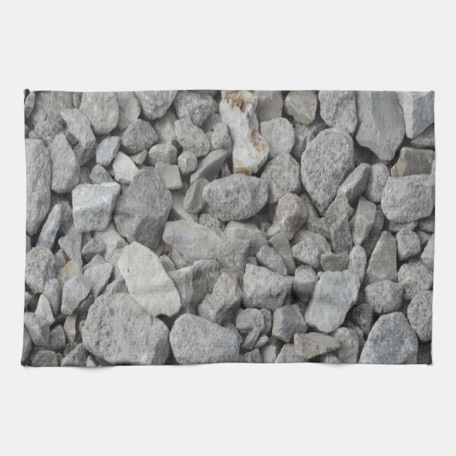 Grey Granite Pebbles Tea Towel (Horizontal)