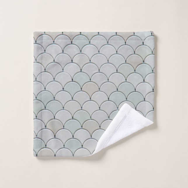 Grey graphic textile wash cloth (Wash Cloth)