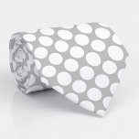 Grey Gray Jumbo Polka Dots Custom Necktie<br><div class="desc">Make a bold statement with this custom necktie featuring vibrant jumbo polka dots. Perfect for adding a touch of playful elegance to any outfit, this necktie is a unique and eye-catching accessory that’s sure to turn heads. Whether you’re dressing up for a special occasion or adding some personality to your...</div>