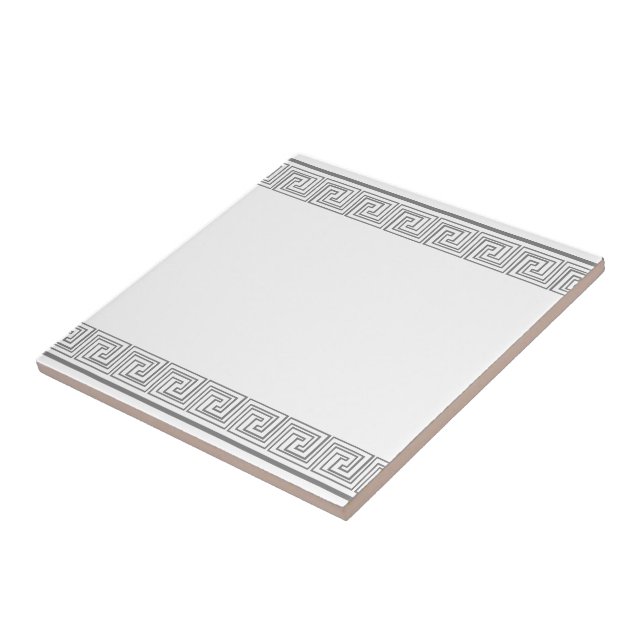 Grey Grecian Frieze Pattern Tile (Side)