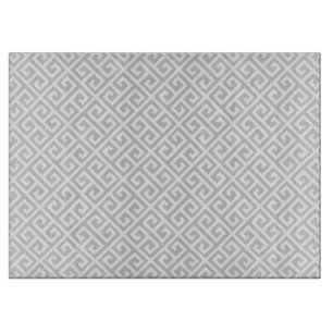 Grey Greek Key Cutting Board