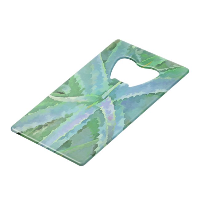 Grey Green Aloe Abstract Painting (Back Angled)