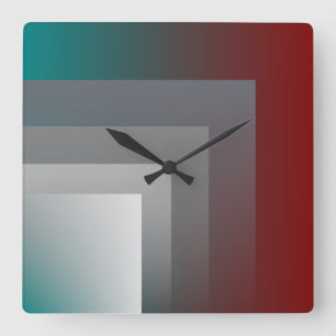 grey green burgundy clock