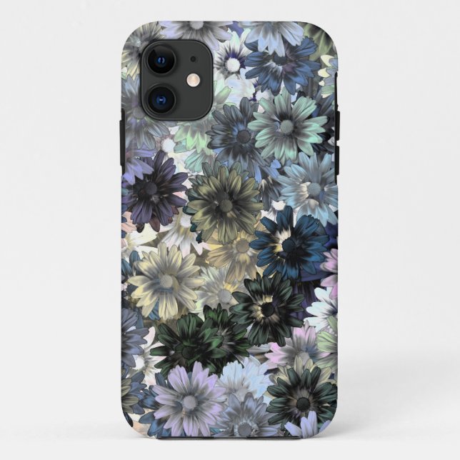 Grey green floral pattern Case-Mate iPhone case (Back)