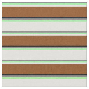 Grey, Green, Light Cyan, Brown, and Black Coloured Fabric