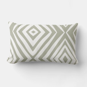 Grey Green Modern Simple Lumbar Cushion