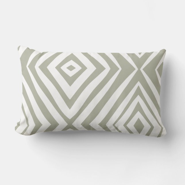 Grey Green Modern Simple Lumbar Cushion (Front)