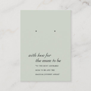 GREY GREEN MUM TO BE GIFT EARRING DISPLAY CARD