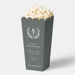 Grey-Green Registered Nurse Asclepius Graduation Favour Box