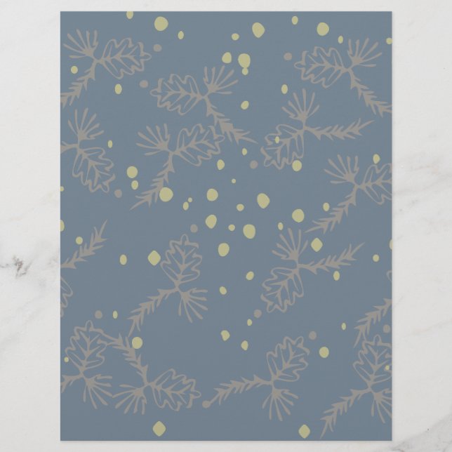 Grey green Scrapbook Paper (Front)