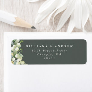 Grey Green Snowberry+Eucalyptus Return Address