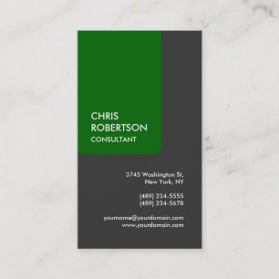 Grey Green Stripe Attractive Charm Business Card