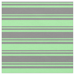 Grey & Green Striped/Lined Pattern Fabric
