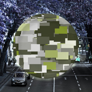 Grey Green Urban Camouflage Paper Plates