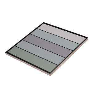 Grey Green With Black Stripes On Watercolor Paper Tile