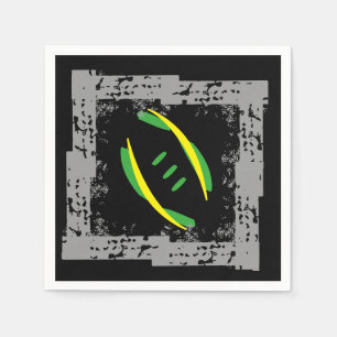 Grey/Green/Yellow/black Coctail Napkins