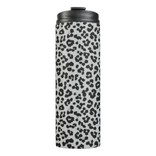 Grey Grey Ash Leopard Cheetah Animal Print Pattern Thermal Tumbler