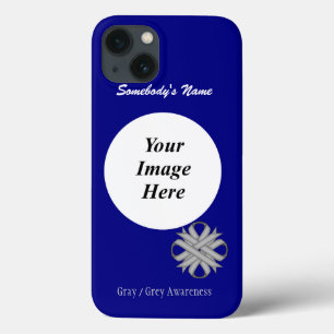 Grey/Grey Clover Ribbon Tmpl by Kenneth Yoncich iPhone 13 Case