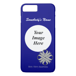Grey/Grey Clover Ribbon Tmpl by Kenneth Yoncich iPhone 8 Plus/7 Plus Case