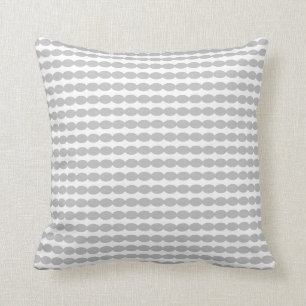 Grey Grey Geometric Pearl Patterns White Custom Cushion