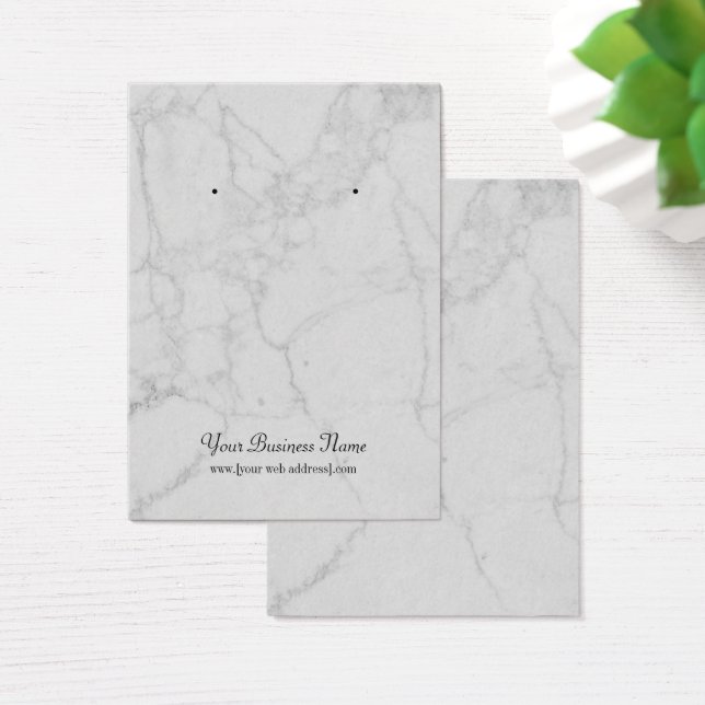 Grey Grey Marble Earring Display Card (Desk)