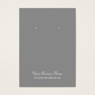 Grey Grey Plain Simple Custom Earring Card