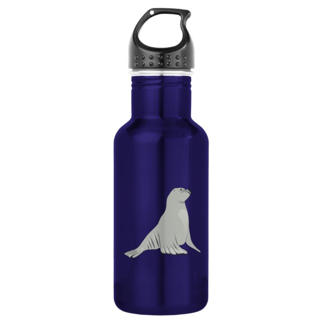 Grey/Grey Sea Lion 532 Ml Water Bottle (Front)
