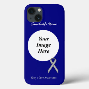 Grey/Grey Standard Ribbon Tmpl by Kenneth Yoncich iPhone 13 Case