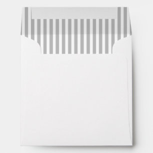 Grey Grey Vertical Stripe Lined Envelopes