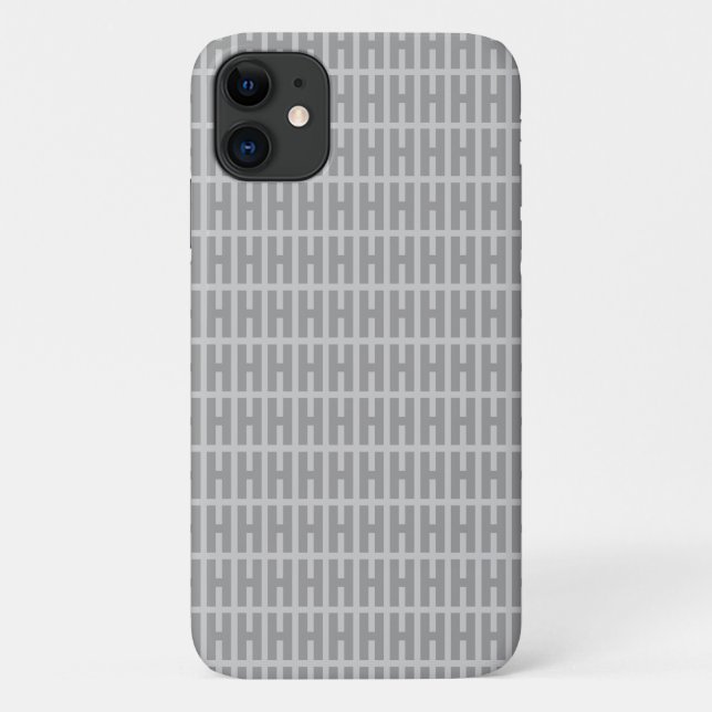 GREY GRID iPhone 11 case (Back)