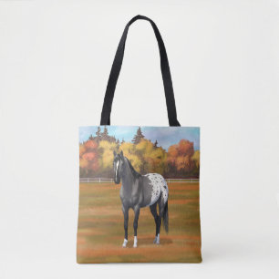 Grey Grulla Appaloosa Quarter Horse Stallion Tote Bag