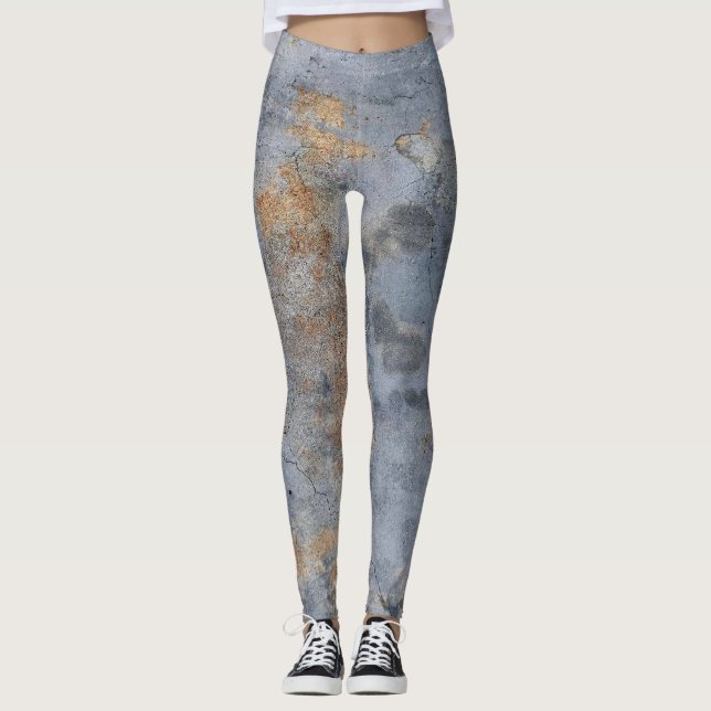 Grey Grunge Leggings (Front)