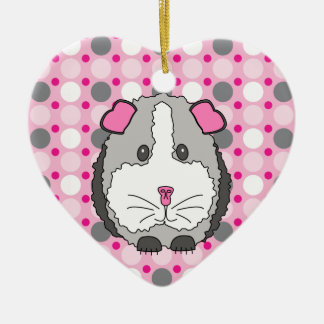 Grey Guinea Pig Ceramic Tree Decoration