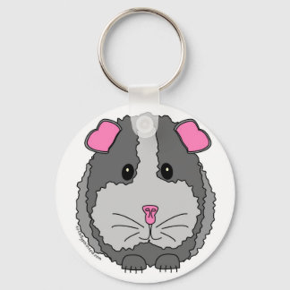 Grey Guinea Pig Key Ring
