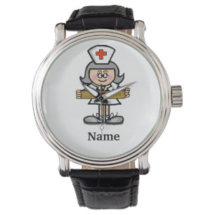 Grey Hair Female Nurse Watch  Customise It!