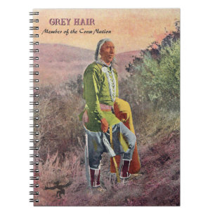 Grey Hair Native American Notebook
