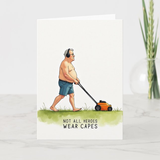 Grey Haired Fathers Day Card (Front)