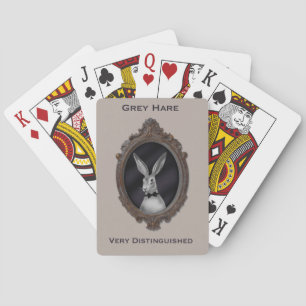 Grey Hare Very Distinguished Playing Cards