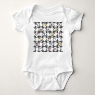 Grey Harlequin  Baby Bodysuit
