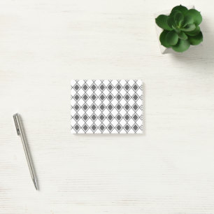 Grey Harlequin Post-it Notes