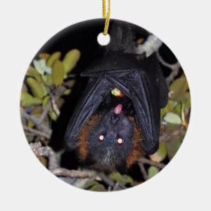 Grey-Headed Flying Fox Ceramic Tree Decoration