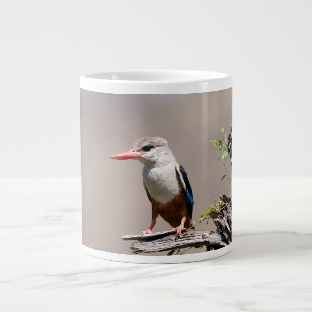 Grey-Headed Kingfisher Large Coffee Mug (Front)