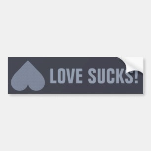 Grey Heart Anti-Valentine custom bumpersticker Bumper Sticker