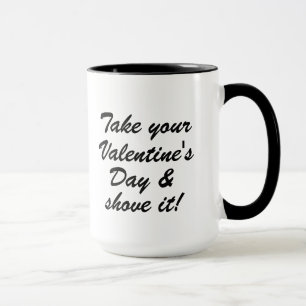 Grey Heart Anti-Valentine custom mug